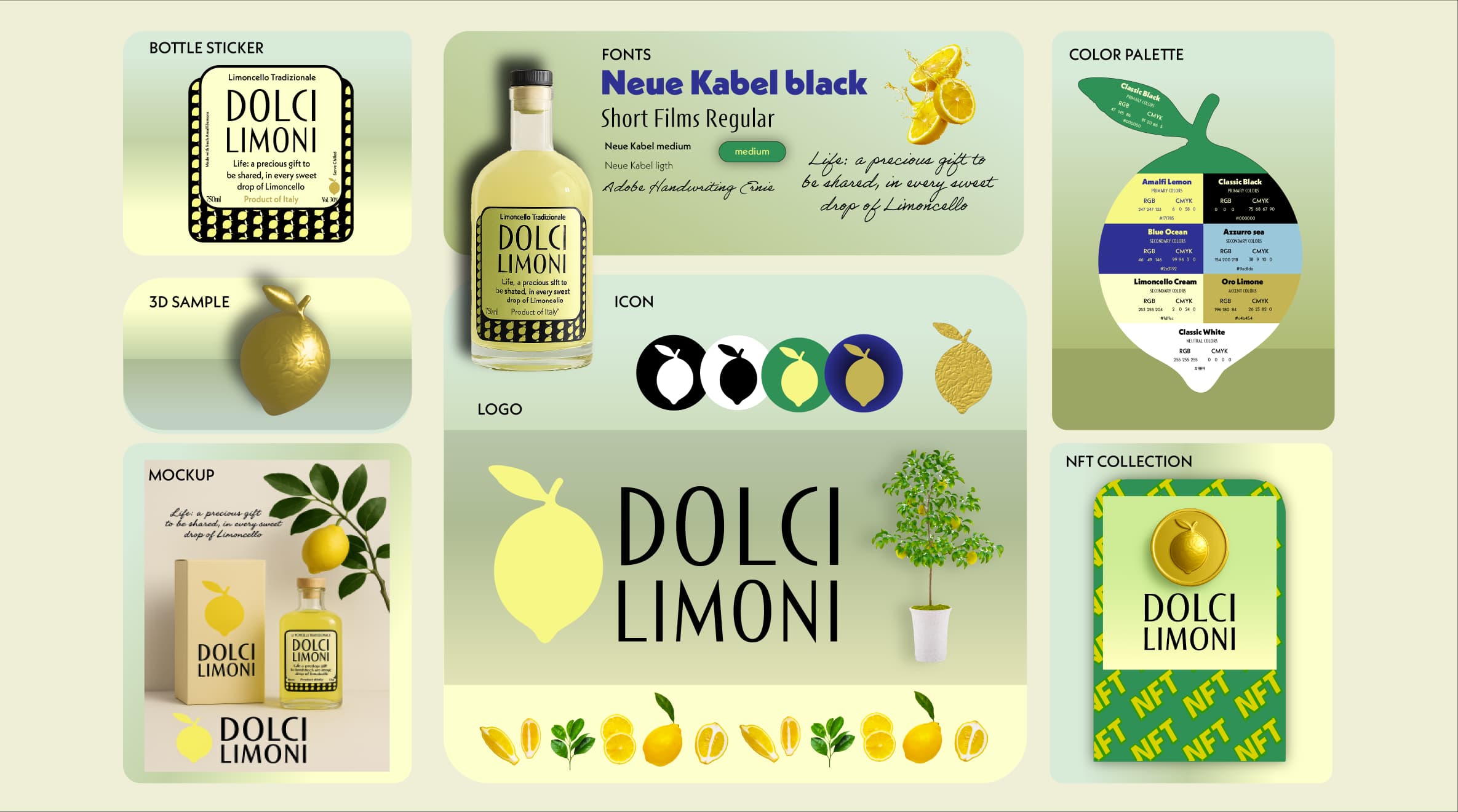 Dolci Limoni brand identity one-pager