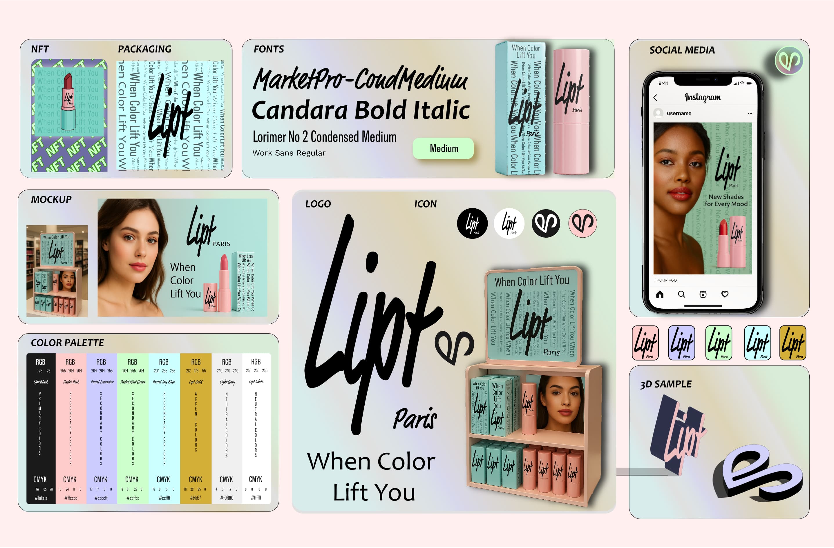 Lipt brand identity one-pager