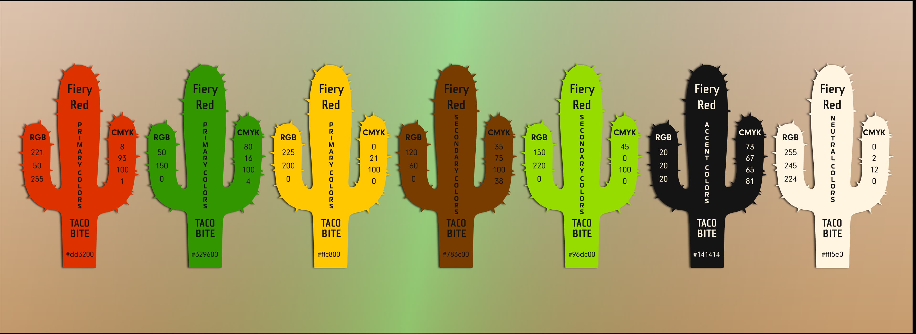 Taco Bite color palette