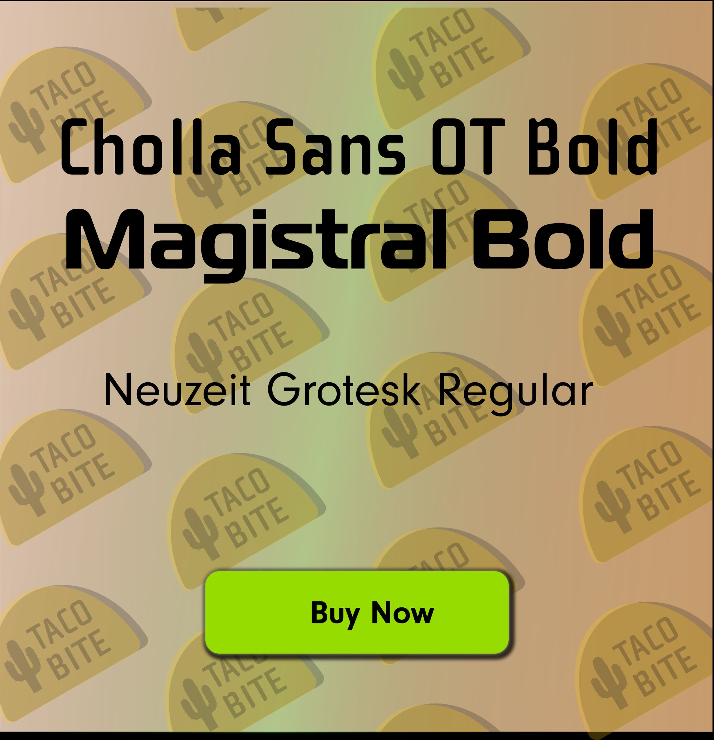 Taco Bite typography kit